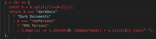 Mapping that turns darkDocs into Dark Documents in Nova investigations