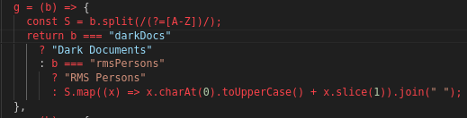 Mapping that turns darkDocs into Dark Documents in Nova investigations